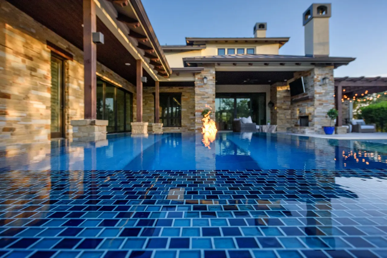 Fire & Water Estate — Estate pool & spa in Texas Hill Country, TX by GB IV Designs (photo 1)