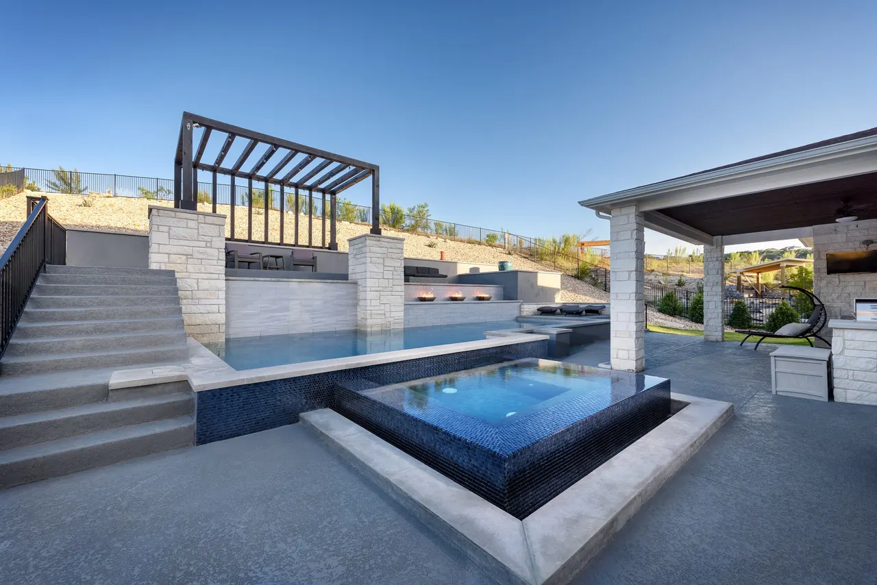 Fire & Water Estate — Estate pool & spa in Texas Hill Country, TX by GB IV Designs (photo 14)