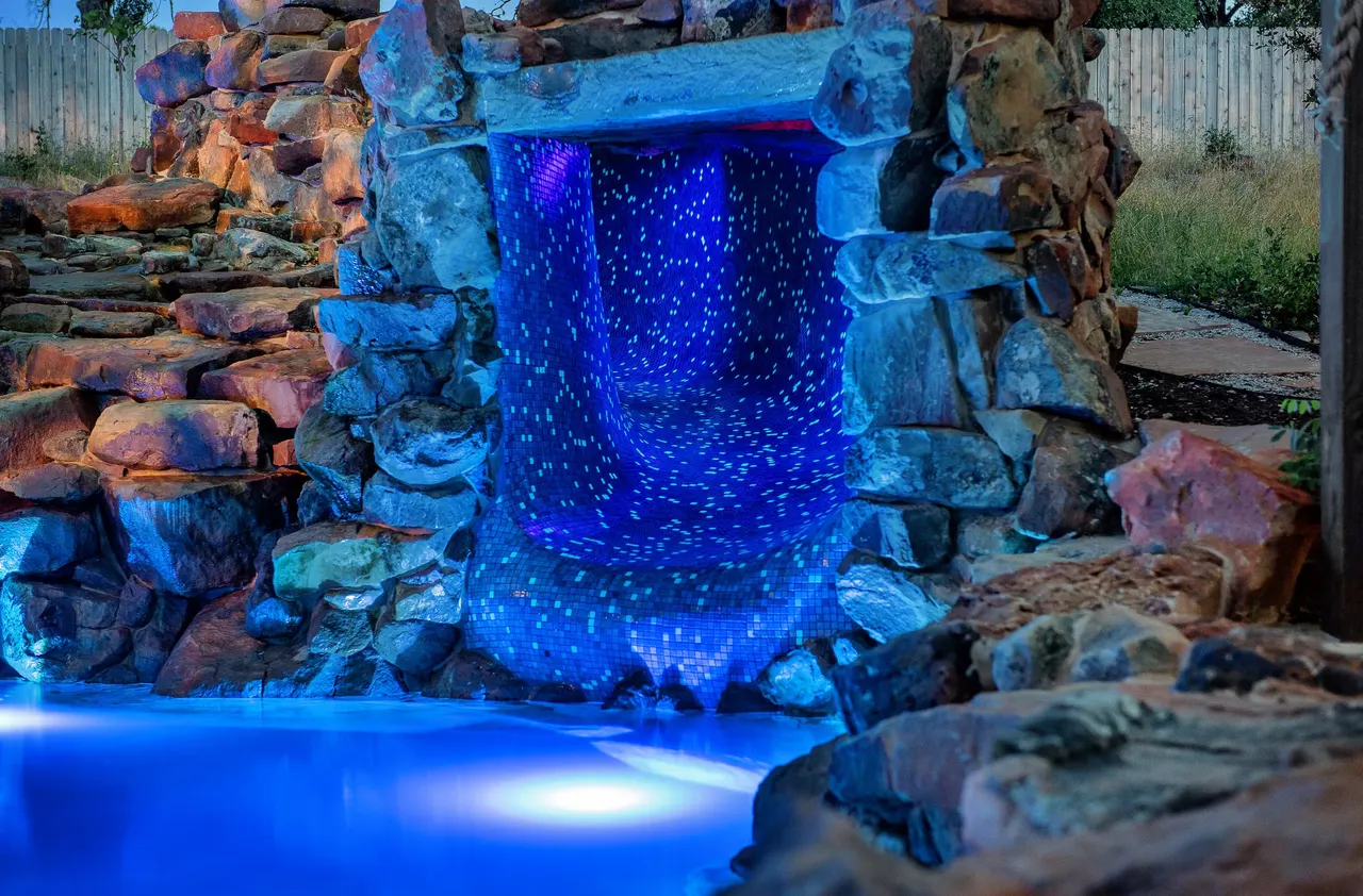 Grotto Waterfall — Freeform pool & grotto in Texas Hill Country, TX by GB IV Designs (photo 2)