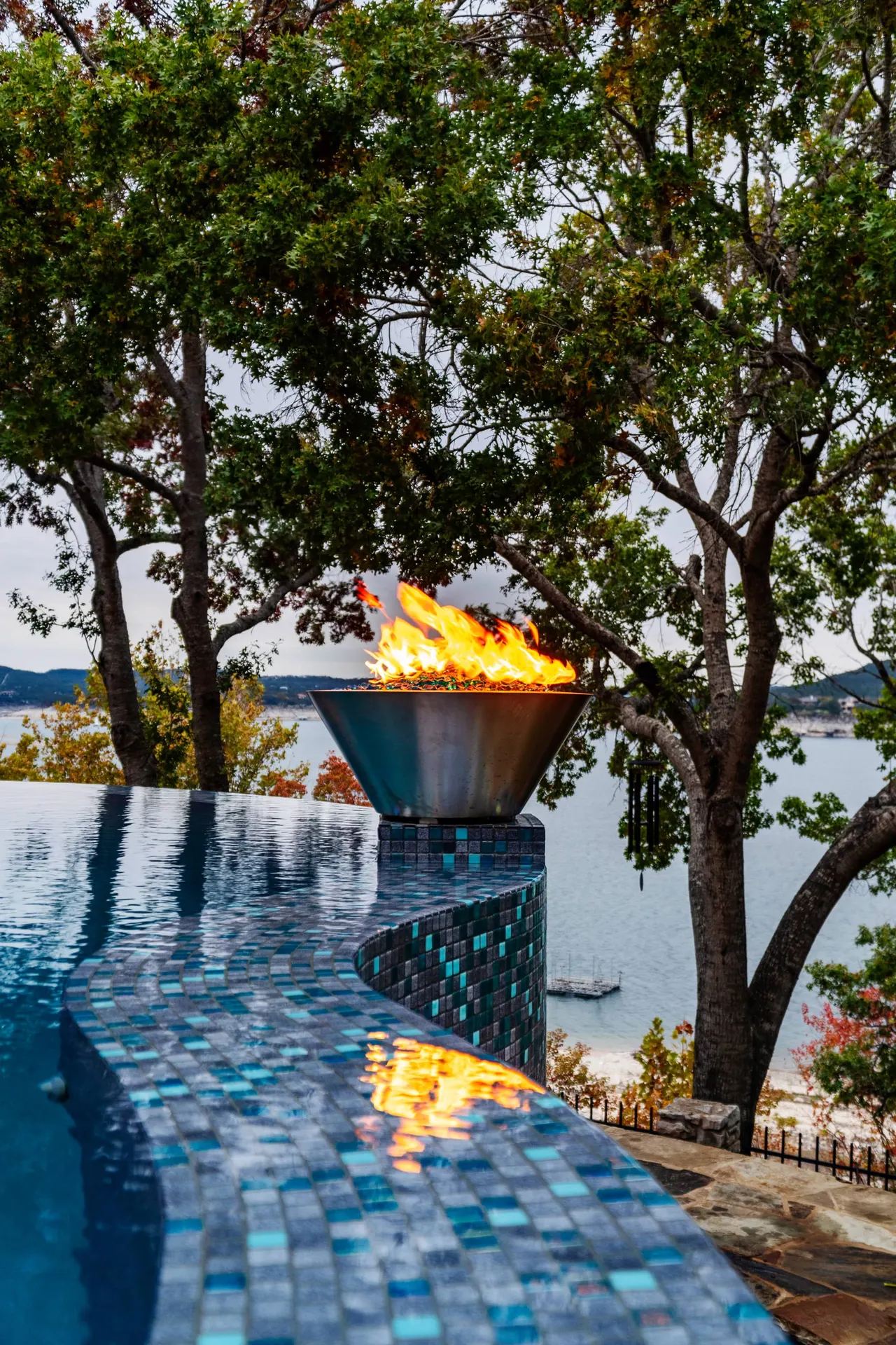 Lakeside Glass — Renovation & vanishing-edge spa in Dripping Springs, Texas, by GB IV Designs
